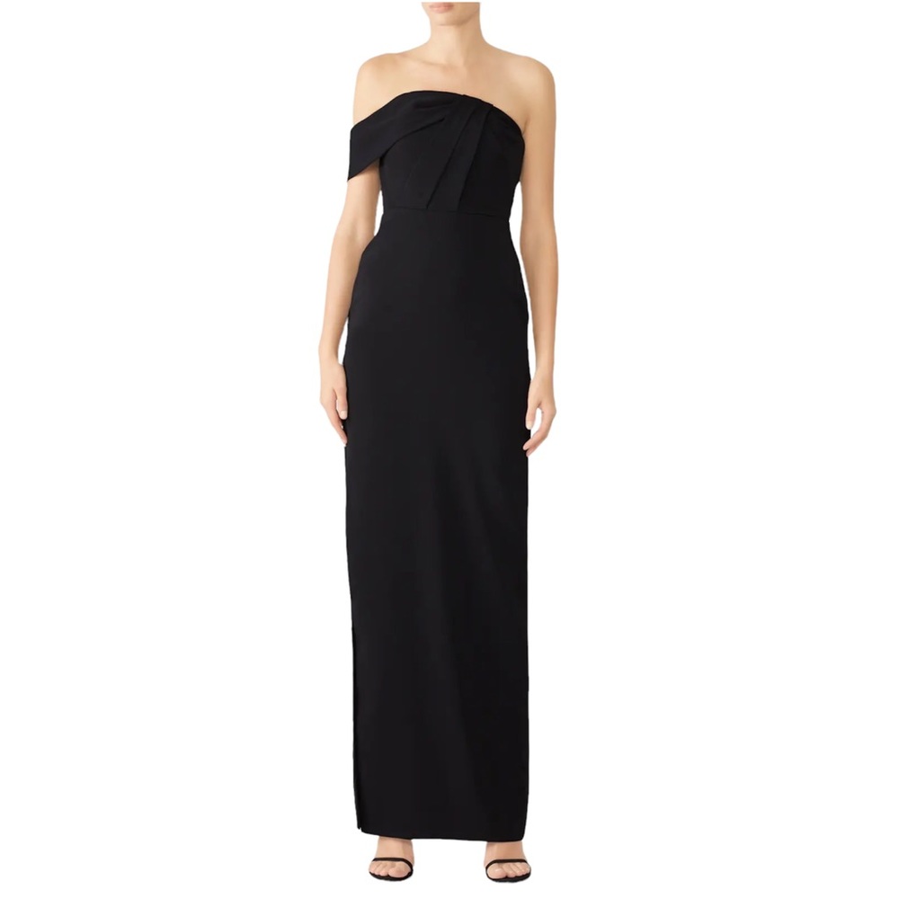 Jay Godfrey Belle Gown Slit Strapless Off Shoulder